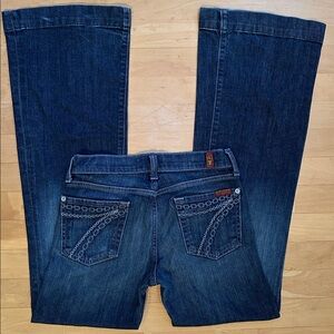 Dojo 25 x 30 x 8   -7 For All Mankind Dark Blue Flare Jeans